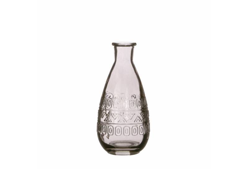 NaDeco Dekovase Glas Flasche Rome in Grau h. 15,8 cm Ø 7,5 cm von NaDeco