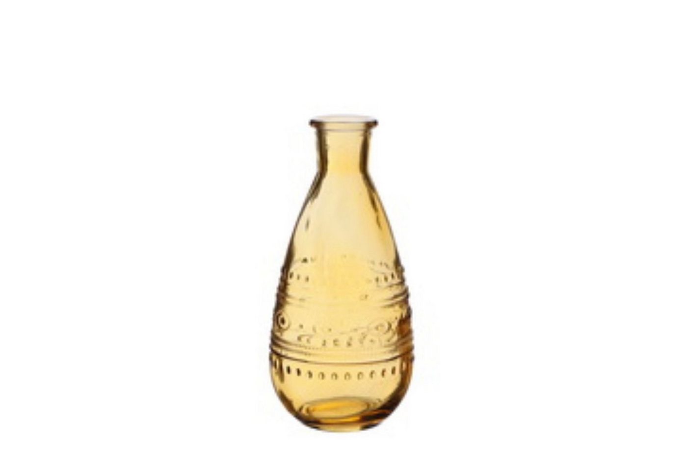 NaDeco Dekovase Glas Flasche Rome in Ocker h. 15,8 cm Ø 7,5 cm von NaDeco