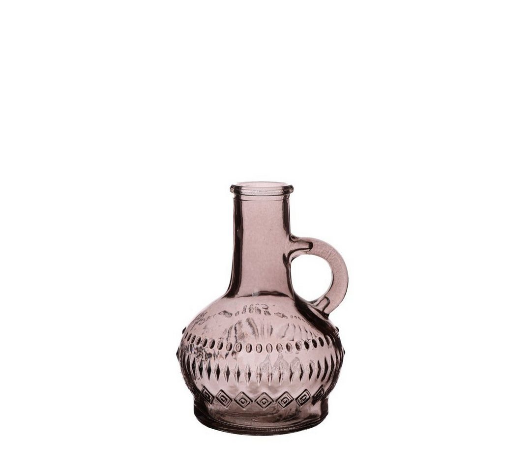 NaDeco Dekovase Glasflasche Lille" in Grau, Höhe 10cm, Durchmesser 7 cm" von NaDeco