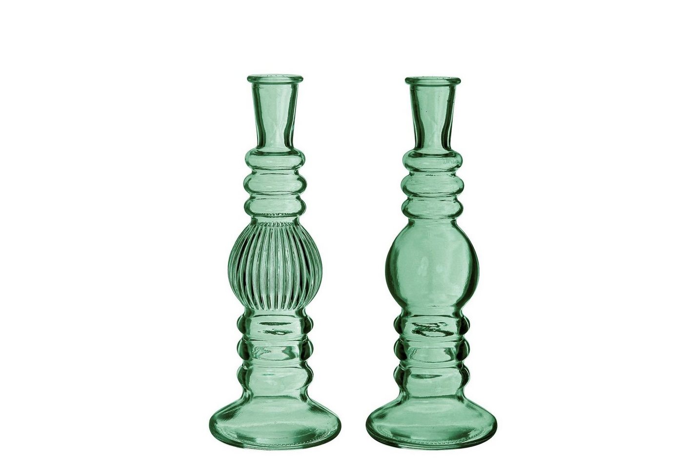 NaDeco Dekovase Glasvase Florence" in Grün, 2er Set, Größe h.23 Ø8.5 cm" von NaDeco