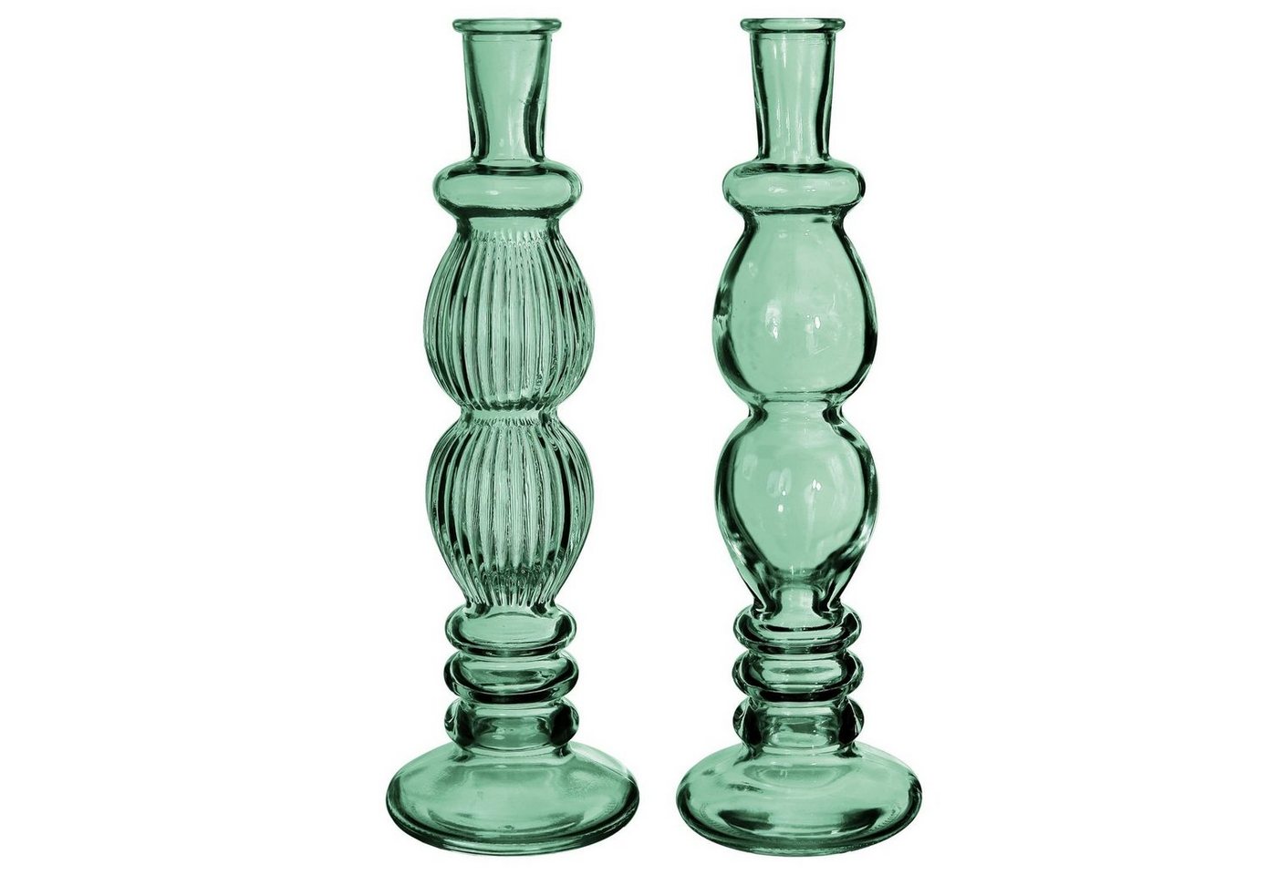 NaDeco Dekovase Glasvase "Florence" in Grün, 2er Set, Größe h.28 Ø9 cm NaDeco Dekovase Glasvase "Florence" in Grün, 2er Set, Größe h.28 Ø9 cm von NaDeco