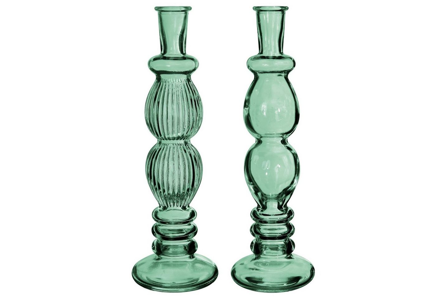 NaDeco Dekovase Glasvase Florence" in Grün, 2er Set, Größe h.28 Ø9 cm" von NaDeco