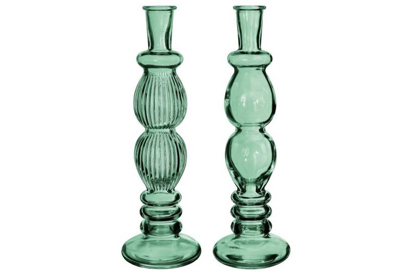 NaDeco Dekovase Glasvase "Florence" in Grün, 2er Set, Größe h.28 Ø9 cm von NaDeco