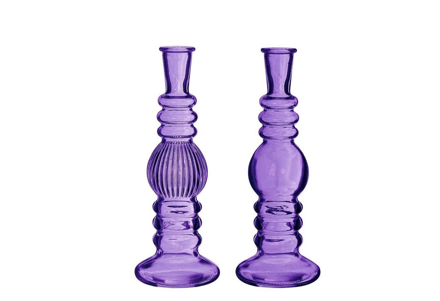 NaDeco Dekovase Glasvase "Florence" in Lila, 2er Set, Größe h.23 Ø8.5 cm NaDeco Dekovase Glasvase "Florence" in Lila, 2er Set, Größe h.23 Ø8.5 cm von NaDeco