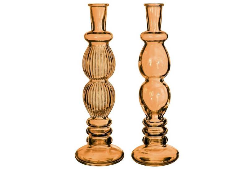 NaDeco Dekovase Glasvase "Florence" in Orange, 2er Set, Größe h.28 Ø9 cm von NaDeco