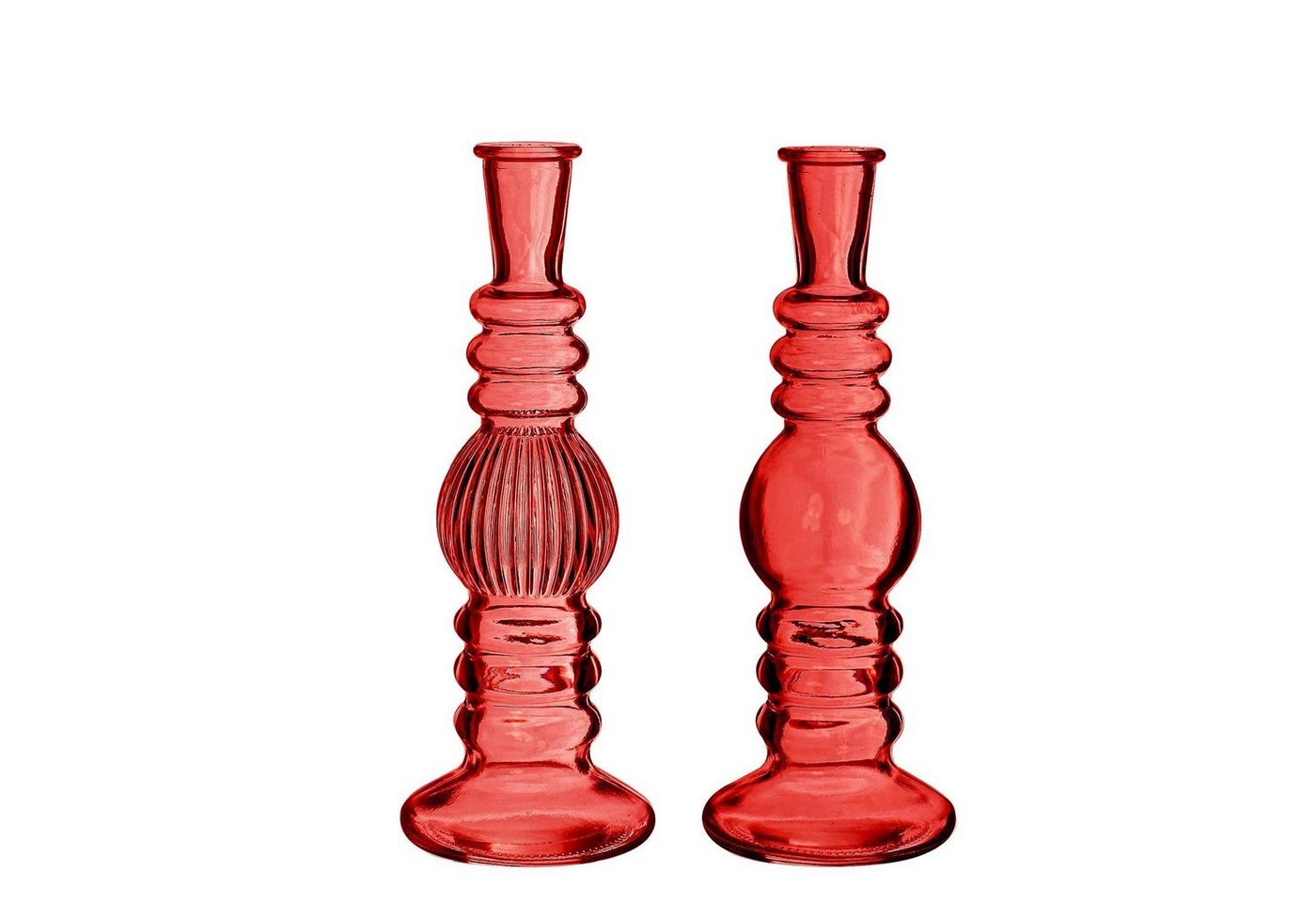 NaDeco Dekovase Glasvase Florence" in Rot, 2er Set, Größe h.23 Ø8.5 cm" von NaDeco