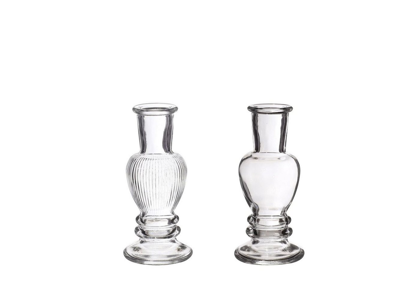 NaDeco Dekovase Glasvase "Venice" 2er Set in Glasklar, Größe h.11.3 Ø 5cm NaDeco Dekovase Glasvase "Venice" 2er Set in Glasklar, Größe h.11.3 Ø 5cm von NaDeco