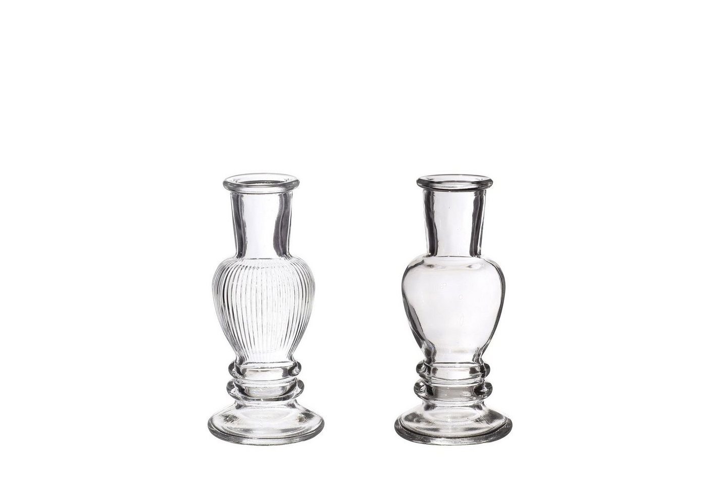 NaDeco Dekovase Glasvase Venice" 2er Set in Glasklar, Größe h.11.3 Ø 5cm" von NaDeco