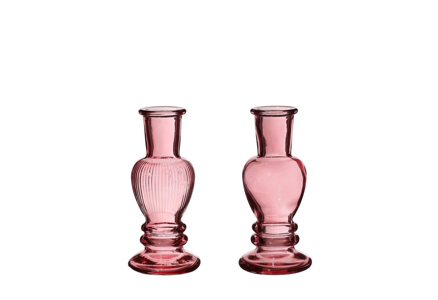 NaDeco Dekovase Glasvase "Venice" 2er Set in Soft Pink, Größe h.11.3 Ø 5cm NaDeco Dekovase Glasvase "Venice" 2er Set in Soft Pink, Größe h.11.3 Ø 5cm von NaDeco