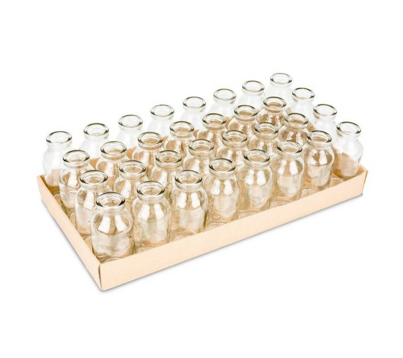 NaDeco Dekovase Glasfläschchen, 32 Stück, Maße ca. 10,5x4,8cm Deko-Glasflaschen von NaDeco