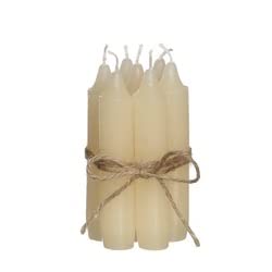 NaDeco Dinner-Kerzen, Höhe 11cm, 7 Stück, 13 Farben zur Auswahl | Spitzkerze | Pencil Candle | Stabkerze | Durchgefärbte Stabkerzen | Taper Candle | Vintage Kerzen, Farbe:Creme | Beige von NaDeco