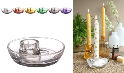 NaDeco Glas Kerzenhalter 'Mia' mit Kleiner Dekoschale, Ø10 x H.3 in vielen Farben wählbar | Deko Kerzenhalter | Kerzenständer | Tischdekoration zur Hochzeit, Farbe:Glasklar NaDeco Glas Kerzenhalter 'Mia' mit Kleiner Dekoschale, Ø10 x H.3 in vielen Farben wählbar | Deko Kerzenhalter | Kerzenständer | Tischdekoration zur Hochzeit, Farbe:Glasklar von NaDeco