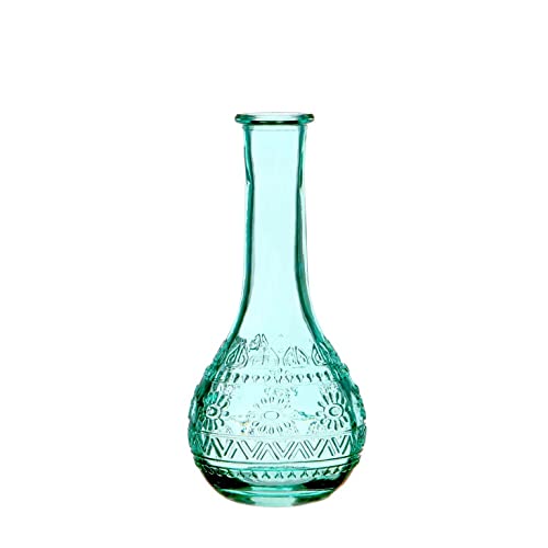 NaDeco Glasflasche 'Paris', Höhe 15,8cm, Durchmesser 7,5cm, viele Farben zur Auswahl | Glasvase | Dekoflasche | Glas-Flaschen | Deko-Vasen | Kleine Flaschen, Farbe:Hellblau von NaDeco