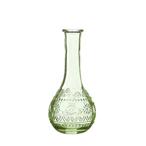 NaDeco Glasflasche 'Paris', Höhe 15,8cm, Durchmesser 7,5cm, viele Farben zur Auswahl | Glasvase | Dekoflasche | Glas-Flaschen | Deko-Vasen | Kleine Flaschen, Farbe:Hellgrün von NaDeco