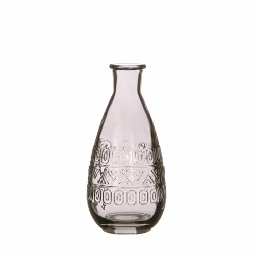 NaDeco Glasflasche 'Rome', Höhe 15,8cm, Durchmesser 7,5cm, viele Farben zur Auswahl | Glasvase Dekoflasche | Glas-Flaschen | Deko-Vasen | Kleine Flaschen | Deko-Blumenvase, Farbe:Grau von NaDeco