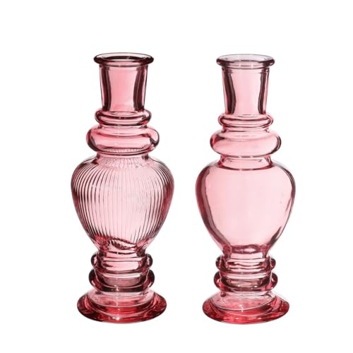 NaDeco Glasvase Bunt 'Venice' 2er Set - Wählbar in vielen Farben und Größen | Kerzenvase | Bunte Glasvasen | Deko Vasen | Ausgefallene Farbige Glasvasen, Farbe:Soft Pink, Größe:h.15.5 Ø 5.7cm NaDeco Glasvase Bunt 'Venice' 2er Set - Wählbar in vielen Farben und Größen | Kerzenvase | Bunte Glasvasen | Deko Vasen | Ausgefallene Farbige Glasvasen, Farbe:Soft Pink, Größe:h.15.5 Ø 5.7cm von NaDeco