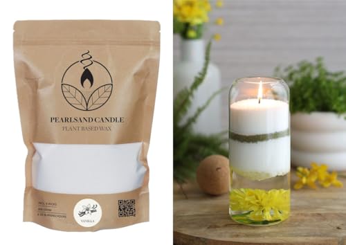 NaDeco Kerzensand mit Duft und Docht, 400g, in 7 Farben & Düfte, 400g, DIY Set | Duft-Wachsgranulat | Pflanzliches Kerzenwachs | Wiederverwendbar | Duftkerzen selber Machen, Farbe:Vanille NaDeco Kerzensand mit Duft und Docht, 400g, in 7 Farben & Düfte, 400g, DIY Set | Duft-Wachsgranulat | Pflanzliches Kerzenwachs | Wiederverwendbar | Duftkerzen selber Machen, Farbe:Vanille von NaDeco