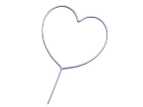 NaDeco Metall Stecker Herz, ca.10 cm | Blumenstecker Herz aus Metall | Pflanzenstecker | Frühlingsdeko | Herzstecker für Pflanzentöpfe | Hochzeitsdeko | Valentinstag, Farbe:Lavendel von NaDeco