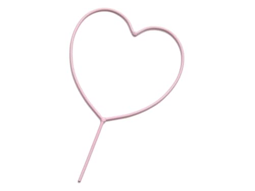 NaDeco Metall Stecker Herz, ca.10 cm | Blumenstecker Herz aus Metall | Pflanzenstecker | Frühlingsdeko | Herzstecker für Pflanzentöpfe | Hochzeitsdeko | Valentinstag, Farbe:Pink von NaDeco