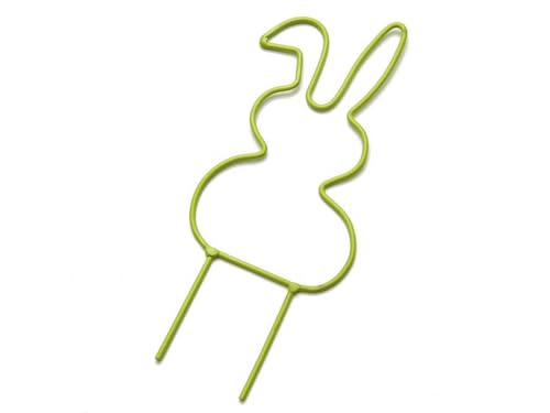 NaDeco Metall Stecker Osterhase, ca.10 cm, in 5 Farben wählbar | Blumenstecker Hase aus Metall | Osterdeko | Frühlingsdeko | Osterhase für Pflanzentöpfe | Deckostecker Metall, Farbe:Apfelgrün von NaDeco
