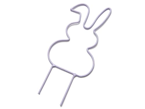 NaDeco Metall Stecker Osterhase, ca.10 cm, in 5 Farben wählbar | Blumenstecker Hase aus Metall | Osterdeko | Frühlingsdeko | Osterhase für Pflanzentöpfe | Deckostecker Metall, Farbe:Lavendel von NaDeco