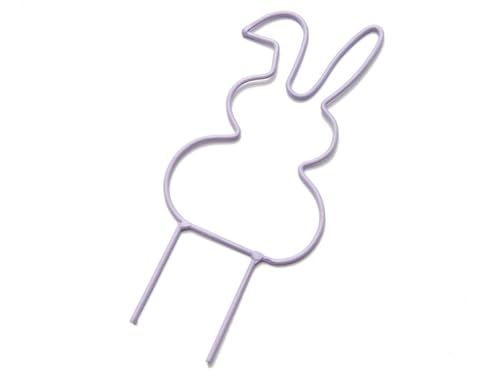 NaDeco Metall Stecker Osterhase, ca.10 cm, in 5 Farben wählbar | Blumenstecker Hase aus Metall | Osterdeko | Frühlingsdeko | Osterhase für Pflanzentöpfe | Deckostecker Metall, Farbe:Lavendel von NaDeco