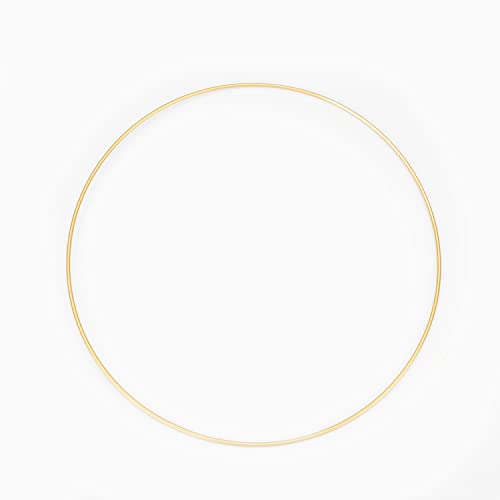 NaDeco Metallring in Gold beschichtet, wählbar in den Größen 20, 30,40 und 50cm Metallringe zum Basteln Drahtring zum Basteln Wickeltechnik Hoops Traumfänger Ring Makramee Ring, Größe:Ø 40 cm von NaDeco