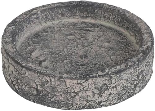 NaDeco Räucherschale für Duftwachs Aroma Würfel, Durchmesser 8cm Höhe 2cm in Zwei Farben wählbar | Zement Schale | Weihrauchbrenner | Räucherstövchen | Räuchergefäß | Aroma Brenner, Farbe:Dunkelgrau von NaDeco