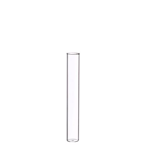 NaDeco Reagenzglas mit Flachboden, Packung mit 12 Stück, in 3 Größen erhältlich | Glasröhrchen zum Hinstellen | Vaseneinsatz | Floristenglas | Reagenzgläser für Blumen, Größe:h.14 Ø 2 cm von NaDeco