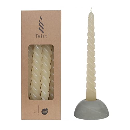 NaDeco Spiralkerzen im Set mit 4 Stück, Höhe 19cm, in vielen Farben erhältlich | Twisted Candle | Spiralkerzen | Gedrehte Tafelkerze | Candles Twist | Stabkerzen | Spitzkerzen, Farbe:Creme | Beige NaDeco Spiralkerzen im Set mit 4 Stück, Höhe 19cm, in vielen Farben erhältlich | Twisted Candle | Spiralkerzen | Gedrehte Tafelkerze | Candles Twist | Stabkerzen | Spitzkerzen, Farbe:Creme | Beige von NaDeco
