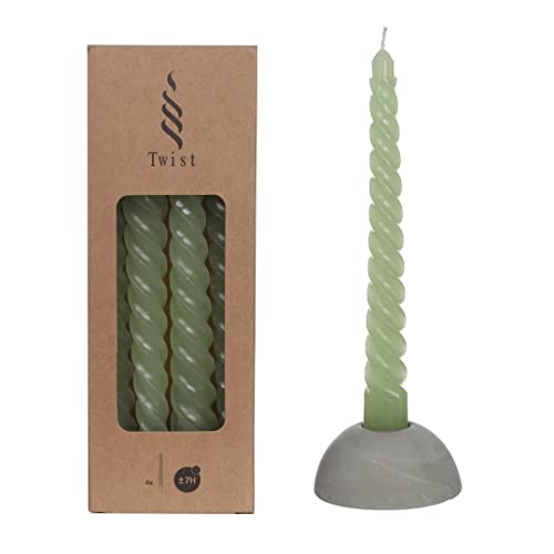 NaDeco Spiralkerzen im Set mit 4 Stück, Höhe 19cm, in vielen Farben erhältlich | Twisted Candle | Spiralkerzen | Gedrehte Tafelkerze | Candles Twist | Stabkerzen | Spitzkerzen, Farbe:Hellgrün NaDeco Spiralkerzen im Set mit 4 Stück, Höhe 19cm, in vielen Farben erhältlich | Twisted Candle | Spiralkerzen | Gedrehte Tafelkerze | Candles Twist | Stabkerzen | Spitzkerzen, Farbe:Hellgrün von NaDeco