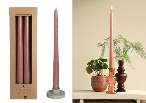 NaDeco Spitzkerzen rustikal, im Set mit 4 Stück, Höhe 30cm, in vielen Farben erhältlich, Brenndauer 7 Stunden | Stabkerzen | Lichtkerzen | Tafelkerzen | Leuchterkerzen, Farbe:Mauve NaDeco Spitzkerzen rustikal, im Set mit 4 Stück, Höhe 30cm, in vielen Farben erhältlich, Brenndauer 7 Stunden | Stabkerzen | Lichtkerzen | Tafelkerzen | Leuchterkerzen, Farbe:Mauve von NaDeco