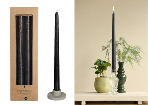 NaDeco Spitzkerzen rustikal, im Set mit 4 Stück, Höhe 30cm, in vielen Farben erhältlich, Brenndauer 7 Stunden | Stabkerzen | Lichtkerzen | Tafelkerzen | Leuchterkerzen, Farbe:Schwarz NaDeco Spitzkerzen rustikal, im Set mit 4 Stück, Höhe 30cm, in vielen Farben erhältlich, Brenndauer 7 Stunden | Stabkerzen | Lichtkerzen | Tafelkerzen | Leuchterkerzen, Farbe:Schwarz von NaDeco