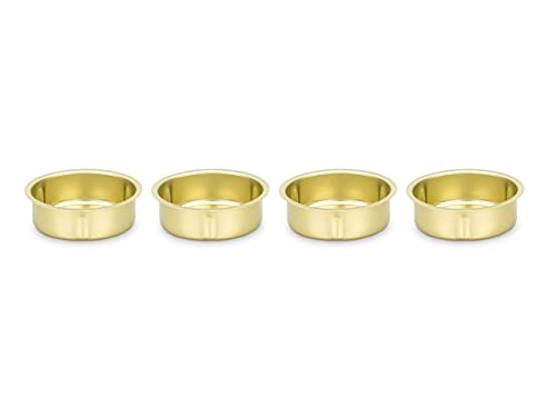 NaDeco Teelichthalter in Gold, Größe frei wählbar mit Ø zwischen 40 und 70mm Teelichttüllen Teelicht-Tülle für Standard-Teelichter Kerzentülle Kerzentopf Kerzenhalter, Größe:Ø 50 mm | 50 Stück von NaDeco