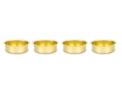 NaDeco Teelichthalter in Gold, Größe frei wählbar mit Ø zwischen 40 und 70mm Teelichttüllen Teelicht-Tülle für Standard-Teelichter Kerzentülle Kerzentopf Kerzenhalter, Größe:Ø 70 mm | 50 Stück von NaDeco