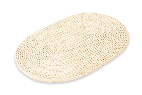 NaDeco Tischset aus Maisstroh, oval, Maße ca. 30x45 cm Platzdecken Platzsets Platzset Platzmatten Deko-Untersetzer Unterlagen für Teller Tisch-Matten Strohmatten Strohteppich von NaDeco