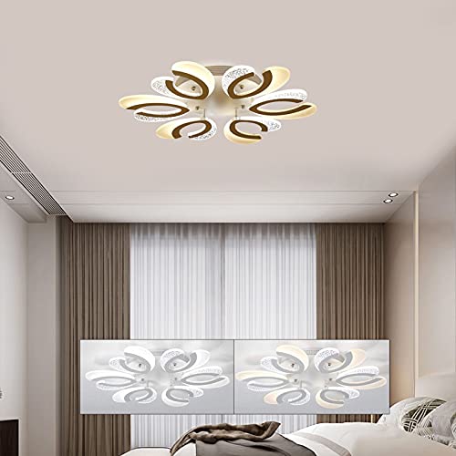 72W Moderne Dimmbare LED-Deckenleuchte Kreative Blumenform Design wohnzimmerlampe Metall Acryl Blütenblätter Schlafzimmer Deckenlampe Wohnzimmerlampe Schlafzimmer Schlafzimmer Innen Beleuchtung von NaMaSyo