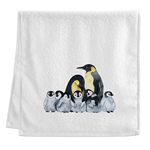 Naanle Handtücher mit Tier-Pinguin-Motiv, weich, saugfähig, 100 % gekämmte, ringgesponnene Baumwolle, Badhandtuch, Küche, Geschirrspülhandtuch, Hotel, Spa, Handtücher, 40,6 x 76,2 cm von Naanle