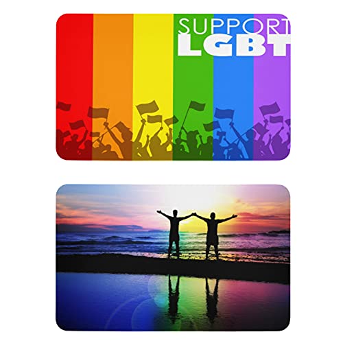 Naanle LGBT Support Rainbow Kühlschrankmagnete Kühlschrankmagnete 2er Set Spind Magnete Geschirrspüler Magnet Schild Magnetplatte für Zuhause Küche Büro Schränke Waschmaschine Deko von Naanle