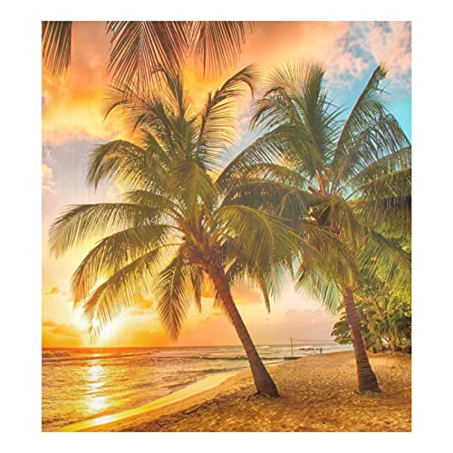 Naanle Sunset Palm Tree Geschirrspüler Magnet Abdeckung Front Geschirrspüler Abdeckung Magnetische Home Schrank Aufkleber Geräte Aufkleber Kühlschrank Dekorative 58,4 x 66 cm von Naanle