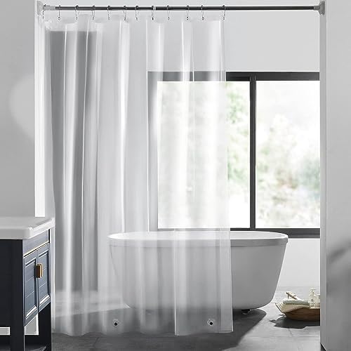 Anti-Schimmel Wasserdicht Duschvorhang, Natürliche Beleuchtung Transparent, Mit 12 Metallösen und 3 Gewichtsmagnete, Schnelltrocknend für Badezimmer (180x180cm) von Naapesi