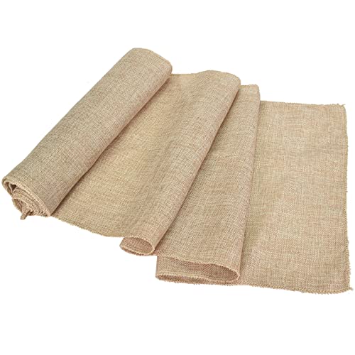 Naapesi Jute Tischläufer,Bauernhaus Stil Tischläufer,Geruchsneutrales Vintage Juteband,Rechteck, Shabby Chic Tischfahne, für Hochzeit, Partys, Kommunion, Rustikale Tisch Dekoration(30x275cm) von Naapesi