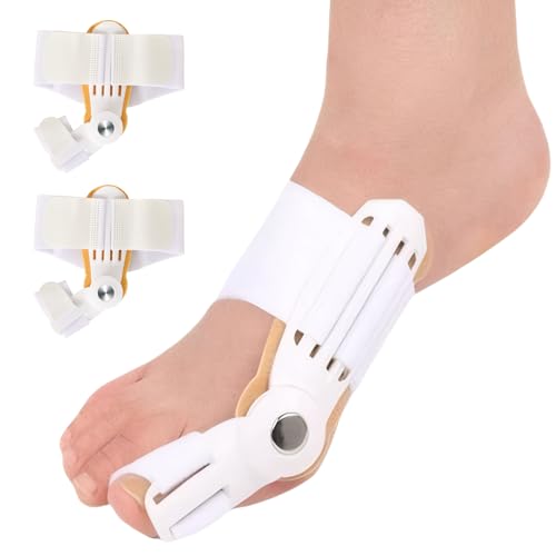 Naapesi 2 Stück Hallux Valgus Korrektur, Hallux Valgus Schiene für Damen und Herren, Verstellbarer Zehenspreizer Hallux Valgus Toe Spacer zur Schmerzlinderung, Tag & Nacht Tragbar (Universalgröße) von Naapesi