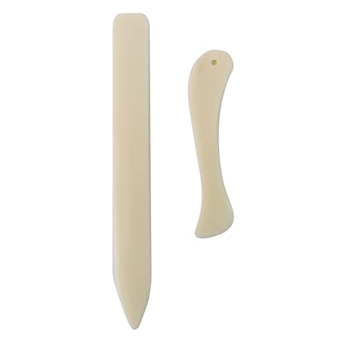 2PCS White Bone Folder Tool, aus Kunststoff, Papier Bonefolder Falzbein Knochen Ordner, Falzbeine Werkzeug, für Papierhandwerk, Kartenherstellung, Bürobedarf und Handgemachtes von Naapesi