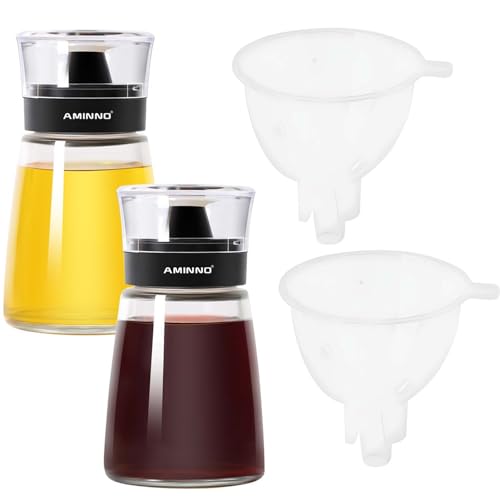 Naapesi Auslaufsichere Ölspenderflasche für Outdoor-Camping, Essig- und Ölspender von, 160 ml Olivenöl und Essig aus Glas mit Verpackungstrichter, Gut Verschlossen für Die Picknickküche, 2er-Pack. Naapesi Auslaufsichere Ölspenderflasche für Outdoor-Camping, Essig- und Ölspender von, 160 ml Olivenöl und Essig aus Glas mit Verpackungstrichter, Gut Verschlossen für Die Picknickküche, 2er-Pack. von Naapesi