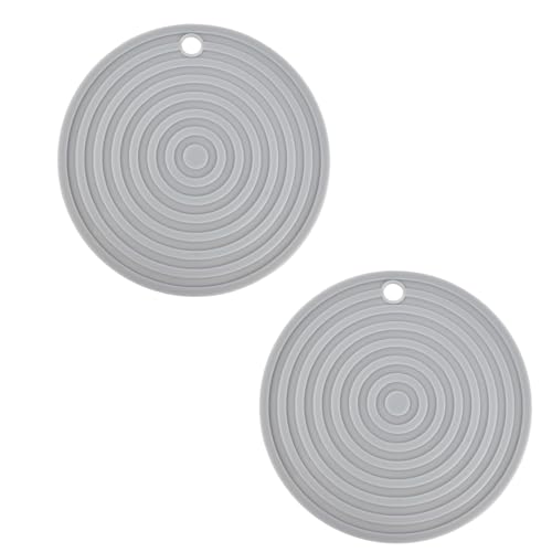 Silikon Untersetzer,2er Set Topfuntersetzer für Heiße Töpfe und Pfannen,Topfuntersetzer aus Silikon,Topflappen,Multifunktional rutschfest Topflappen, Wasserdicht, Hitzebeständig bis 230 °C von Naapesi