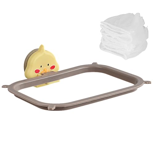 Sink Drain Sieb Korb - Abnehmbares Saugbecher Sink Strainer mit 100 Teiligen Netz, Spüle Spüle Lebensmittelfänger für Einfache Reinigung, Vielseitige Klappreste Filterregal von Naapesi