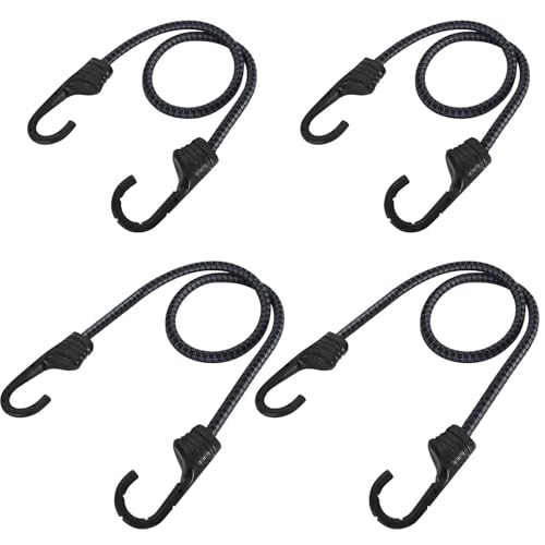 Spanngurte mit Haken, Verstellbar Gummiband Expander mit Haken, Elastisch Spanngurte für Sackkarre Gepäckträger Fahrrad Motorrad Camping (B: 2 x 60 cm + 2 x 90 cm) von Naapesi