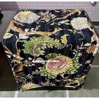 Handgedruckter Kantha Quilt Boho Queen Tagesdecke | 230x260cm von Naazcreation