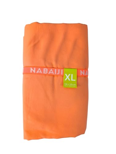 Nabaiji Mikrofaser Handtuch XXL Orange Reisen Badetuch Sport Schwimmen Wandern Schnelltrocknende Tücher aus Mikrofaser Ultra-leicht Strand/Gymnastik/Superabsorbierende Handtücher 110cm X 175cm von Nabaiji